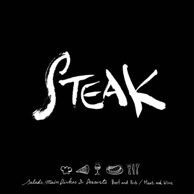 Restoran poster / yarım yamalak gıda menü resimleri - vektör