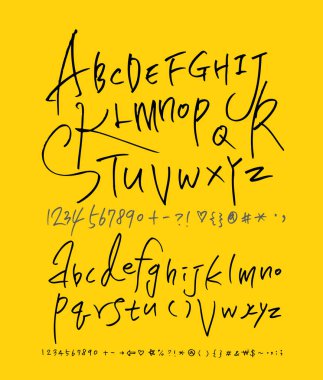 vektör yazı tipleri / el yazısı kaligrafi 