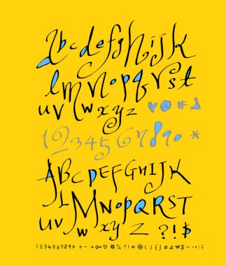 vektör yazı tipleri / el yazısı kaligrafi 