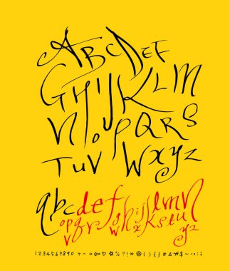 vektör yazı tipleri / el yazısı kaligrafi 