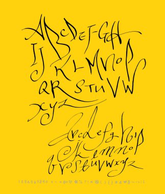 vektör yazı tipleri / el yazısı kaligrafi 