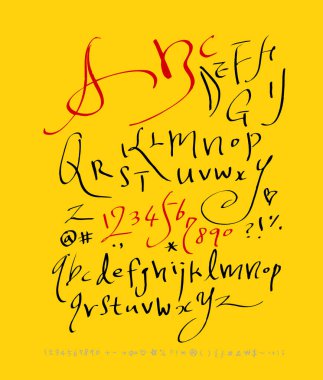 vektör yazı tipleri / el yazısı kaligrafi 