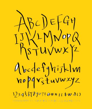 vektör yazı tipleri / el yazısı kaligrafi 