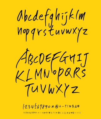 vektör yazı tipleri / el yazısı kaligrafi 