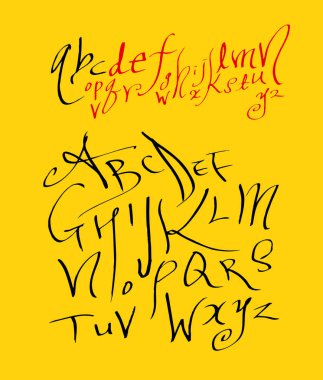 vektör yazı tipleri / el yazısı kaligrafi 