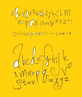 vektör yazı tipleri / el yazısı kaligrafi 