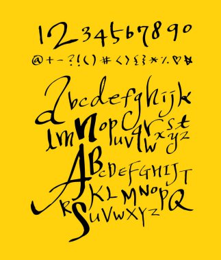 vektör yazı tipleri / el yazısı kaligrafi 