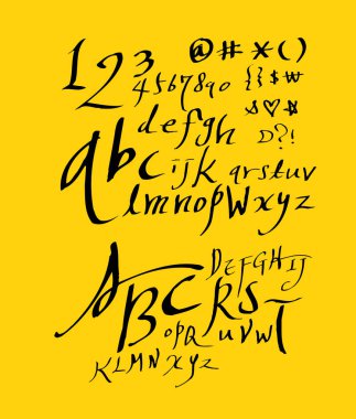 vektör yazı tipleri / el yazısı kaligrafi 