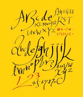 vektör yazı tipleri / el yazısı kaligrafi 