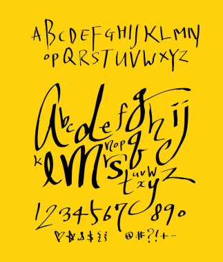 vektör yazı tipleri / el yazısı kaligrafi 