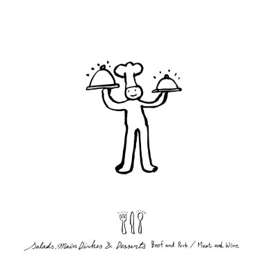 Restoran poster / yarım yamalak gıda menü resimleri - vektör