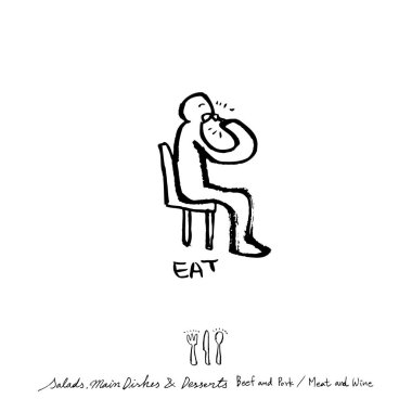 Restoran poster / yarım yamalak gıda menü resimleri - vektör