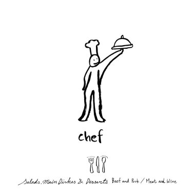 Restoran poster / yarım yamalak gıda menü resimleri - vektör