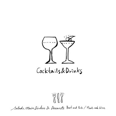 Restoran poster / yarım yamalak gıda menü resimleri - vektör