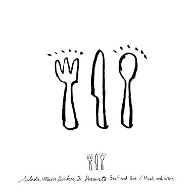 Restoran poster / yarım yamalak gıda menü resimleri - vektör