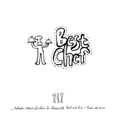 Restoran poster / yarım yamalak gıda menü resimleri - vektör