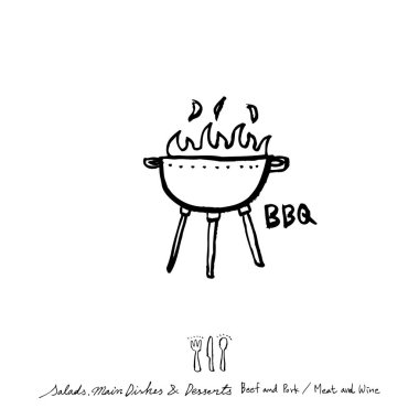 Restoran poster / yarım yamalak gıda menü resimleri - vektör