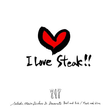 Restoran poster / yarım yamalak gıda menü resimleri - vektör