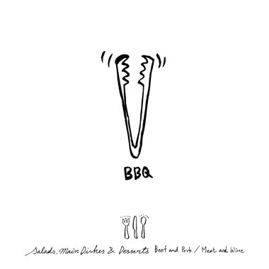 Restoran poster / yarım yamalak gıda menü resimleri - vektör