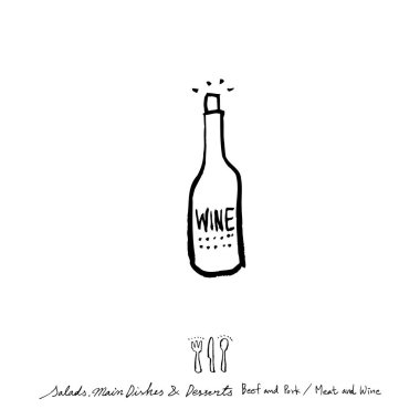 Restoran poster / yarım yamalak gıda menü resimleri - vektör