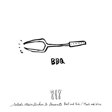 Restoran poster / yarım yamalak gıda menü resimleri - vektör