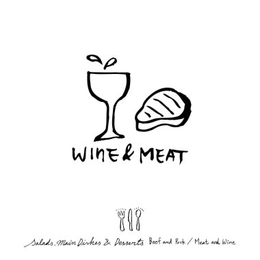 Restoran poster / yarım yamalak gıda menü resimleri - vektör