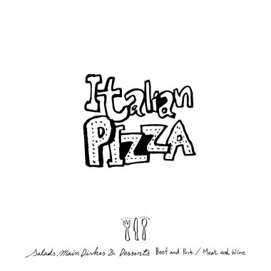 Restoran poster / yarım yamalak gıda menü resimleri - vektör