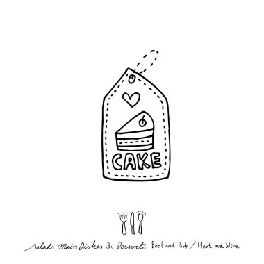 Restoran poster / yarım yamalak gıda menü resimleri - vektör