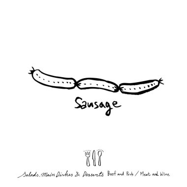 Restoran poster / yarım yamalak gıda menü resimleri - vektör