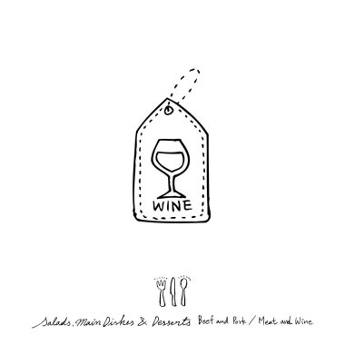 Restoran poster / yarım yamalak gıda menü resimleri - vektör