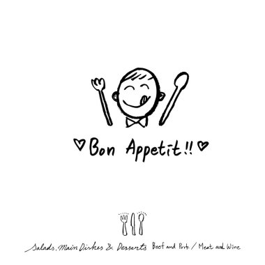 Restoran poster / yarım yamalak gıda menü resimleri - vektör