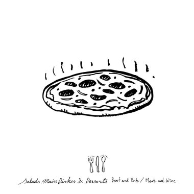 Restoran poster / yarım yamalak gıda menü resimleri - vektör