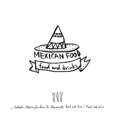 Restoran poster / yarım yamalak gıda menü resimleri - vektör