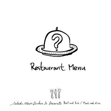 Restoran poster / yarım yamalak gıda menü resimleri - vektör