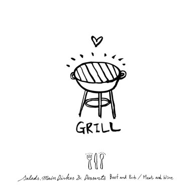 Restoran poster / yarım yamalak gıda menü resimleri - vektör