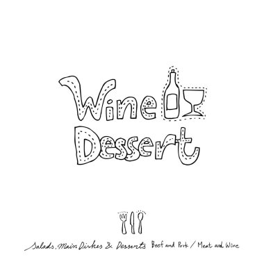 Restoran poster / yarım yamalak gıda menü resimleri - vektör