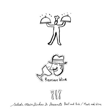 Restoran poster / yarım yamalak gıda menü resimleri - vektör