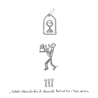 Restoran poster / yarım yamalak gıda menü resimleri - vektör