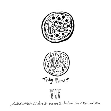 Restoran poster / yarım yamalak gıda menü resimleri - vektör