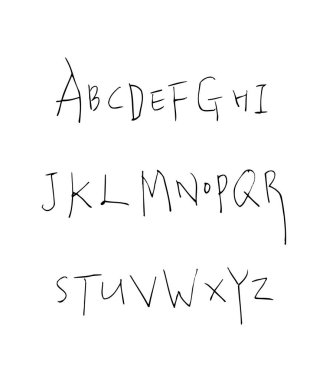 vektör yazı tipleri / el yazısı kaligrafi