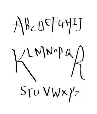 vektör yazı tipleri / el yazısı kaligrafi