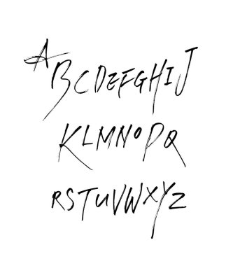 vektör yazı tipleri / el yazısı kaligrafi