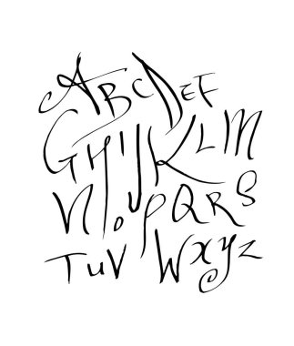 vektör yazı tipleri / el yazısı kaligrafi