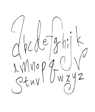 vektör yazı tipleri / el yazısı kaligrafi