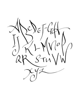 vektör yazı tipleri / el yazısı kaligrafi