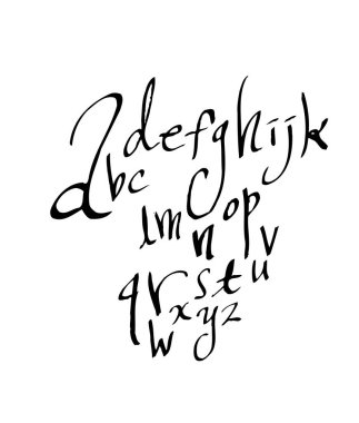 vektör yazı tipleri / el yazısı kaligrafi