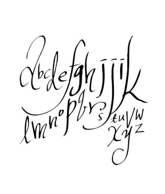vektör yazı tipleri / el yazısı kaligrafi