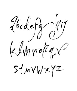 vektör yazı tipleri / el yazısı kaligrafi