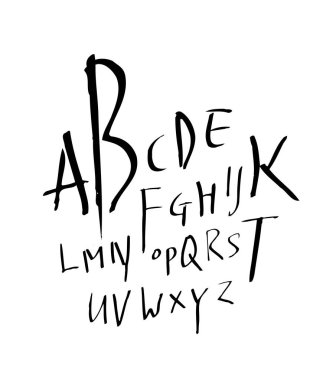 vektör yazı tipleri / el yazısı kaligrafi