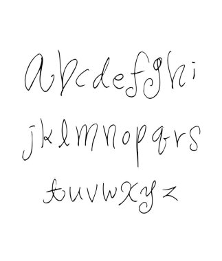 vektör yazı tipleri / el yazısı kaligrafi